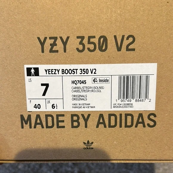 Yeezy Black and Orange Sneakers - Never Worn - Picture 4 of 4